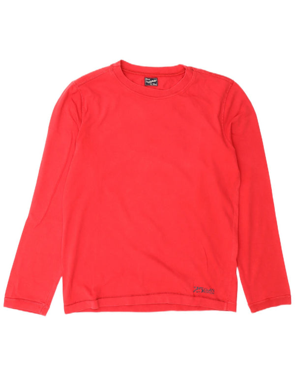 Top masculino Gas de manga comprida grande algodão vermelho