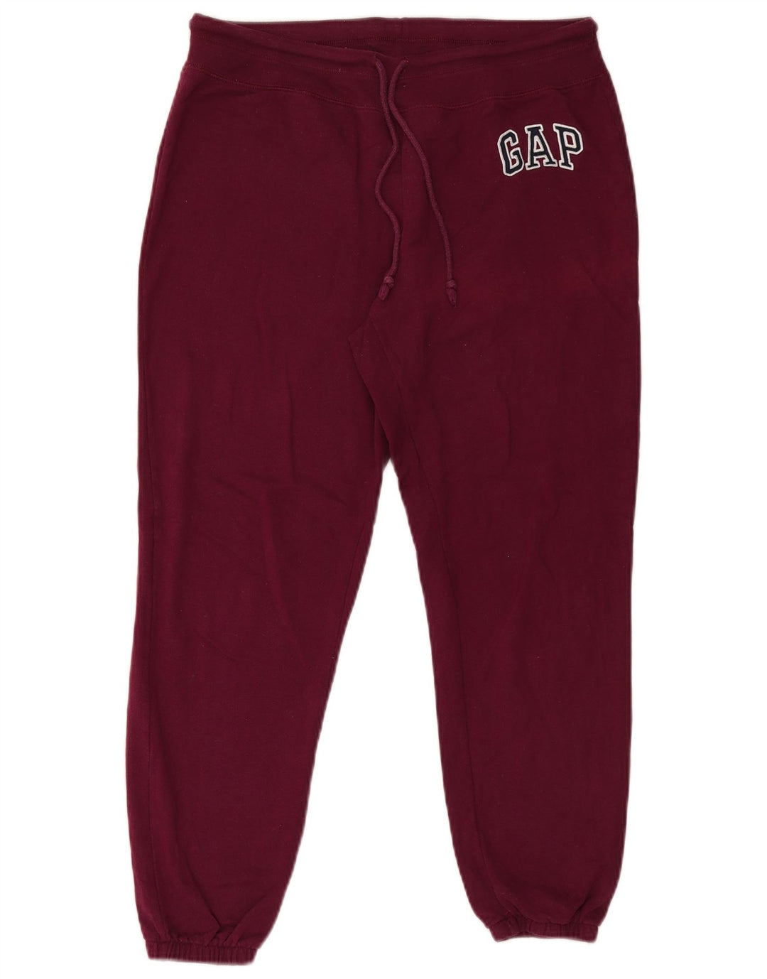 Calça esportiva masculina Gap com estampa gráfica, joggers médios de algodão cor de vinho
