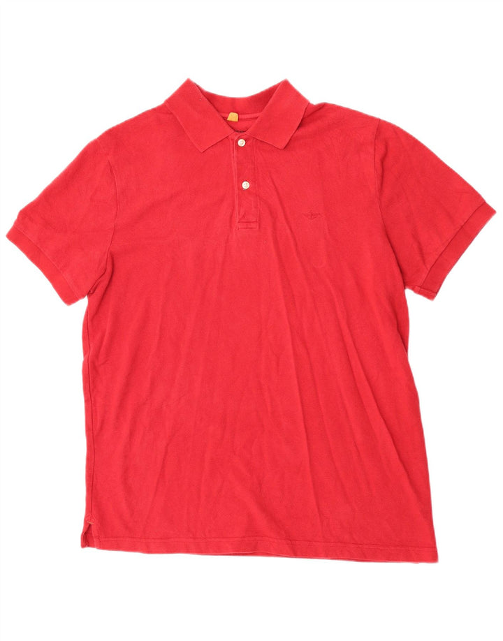 Camisa polo masculina Dockers médio algodão vermelho