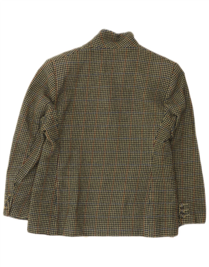 Jaqueta Marks & Spencer Feminina Petite Blazer Reino Unido 12 Médio Verde Houndstooth