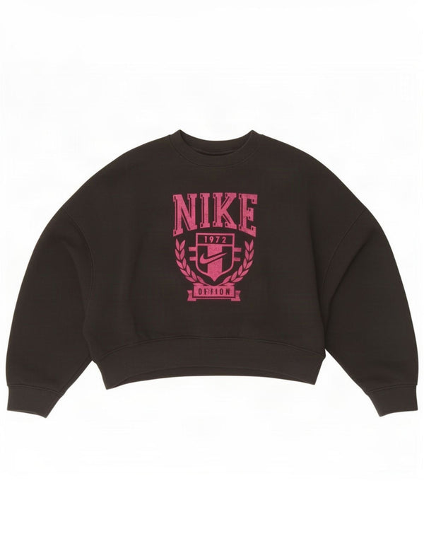 Moletom Nike feminino gráfico oversized jumper 5-6 anos XS preto algodão