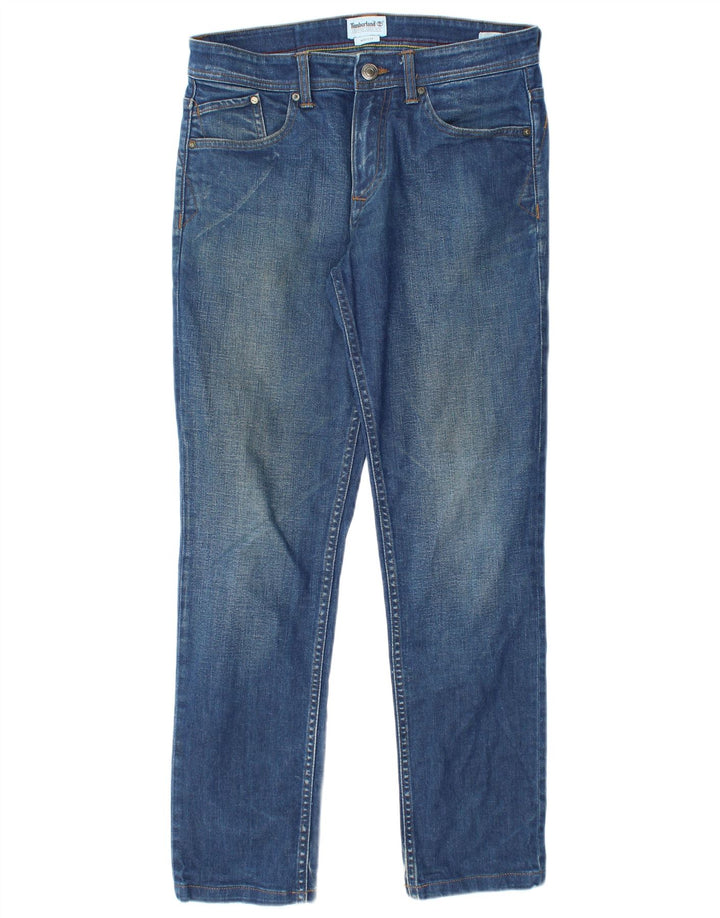 Timberland Mens Slim Jeans W32 L30 Azul Algodão
