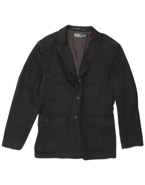Polo Ralph Lauren Jaqueta blazer masculina de 3 botões Reino Unido 42 XL algodão preto