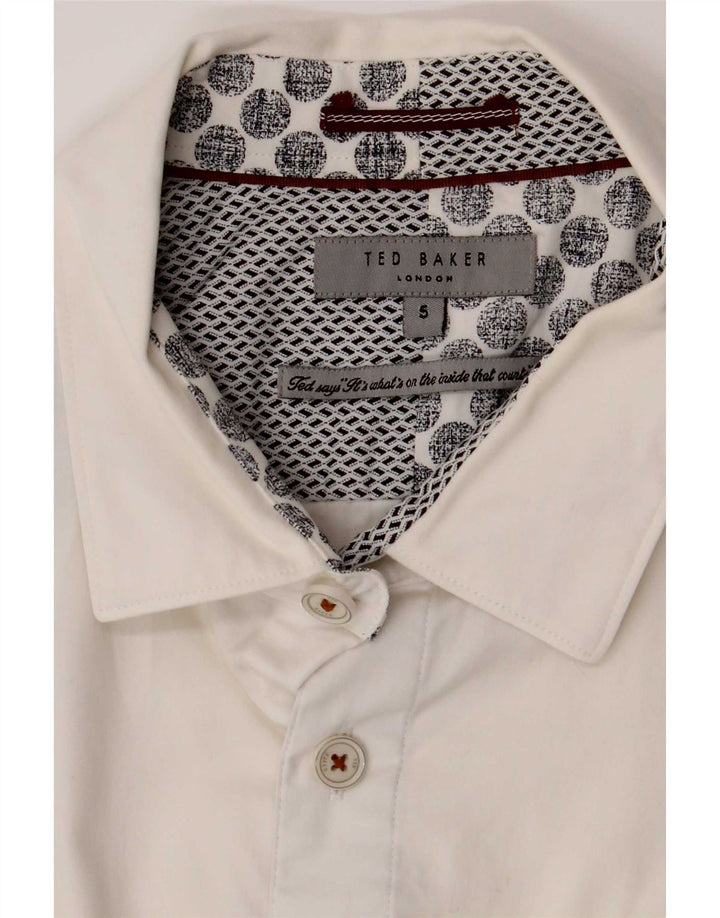 Camisa masculina Ted Baker tamanho 5 XL algodão branco