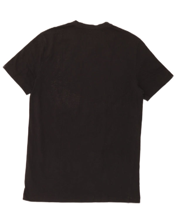Camiseta gráfica masculina Emporio Armani Top médio algodão preto