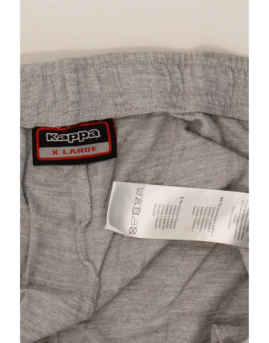Shorts esportivos gráficos masculinos Kappa XL cinza algodão