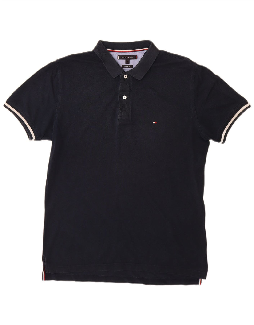 Camisa polo masculina Tommy Hilfiger Regular Fit média azul marinho