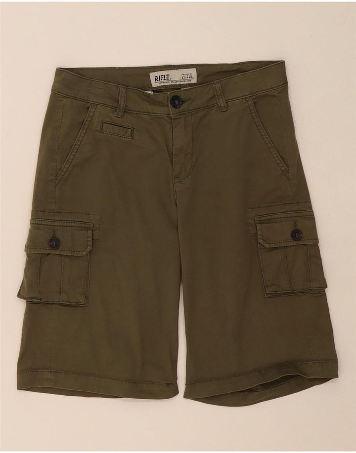 RIFLE Womens Cargo Shorts W25 XS Khaki Cotton Vintage Rifle and Second-Hand Rifle from Messina Hembry 