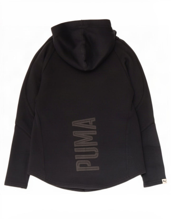 Puma Mens Zip Hoodie Sweater UK 14 Médio Algodão Preto