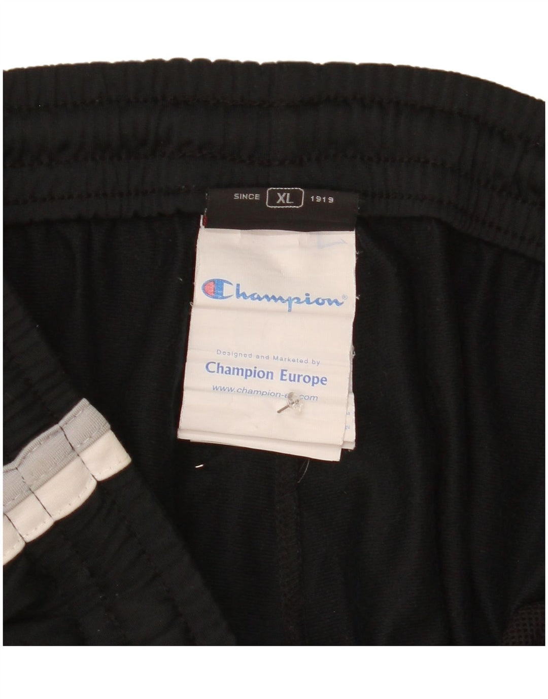 Calça de treino masculina Champion XL preta Colourblock poliéster