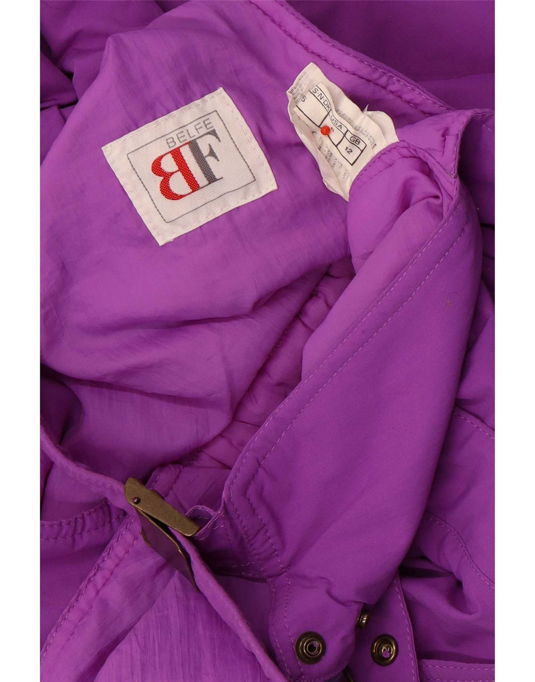 Calça de esqui feminina Belfe Dungarees UK 12 médio roxo