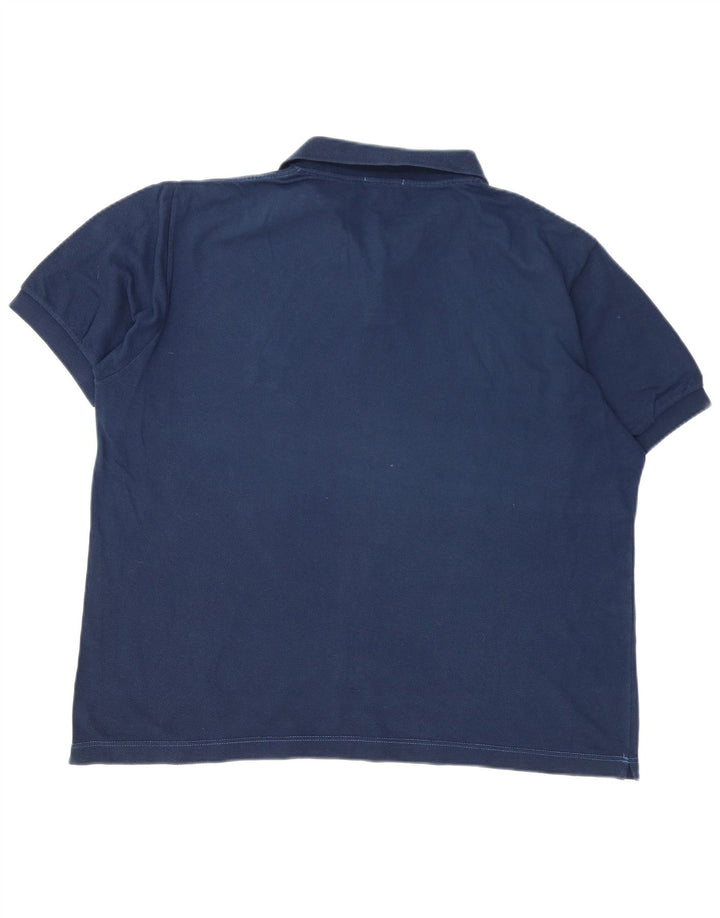 Camisa polo masculina Trussardi grande algodão azul marinho