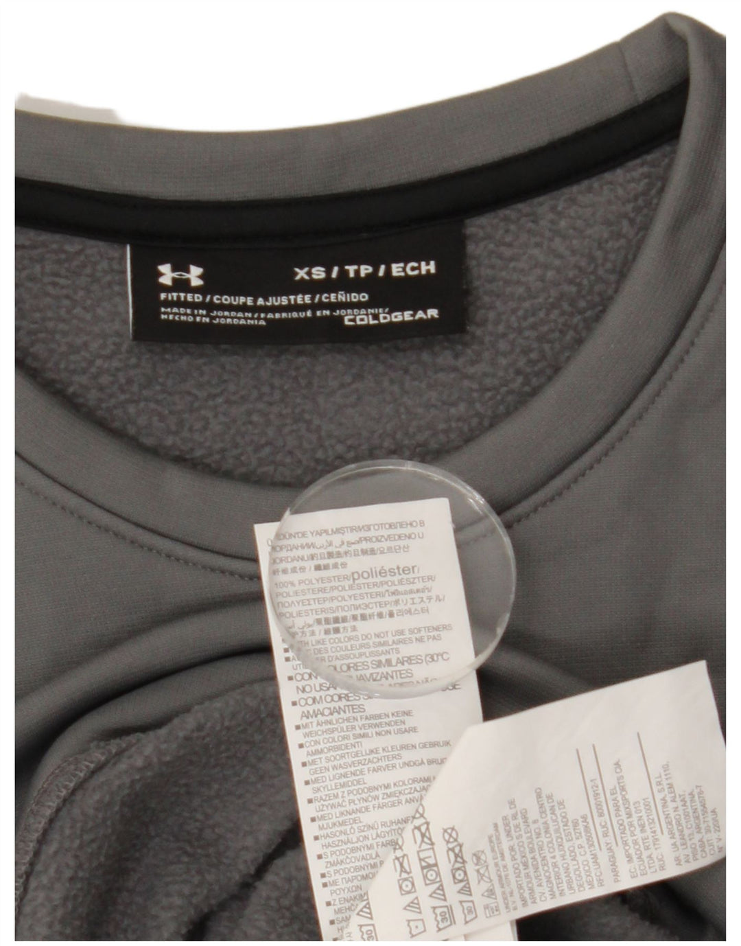 Under Armour Masculino Cold Gear Moletom Jumper XS Poliéster Cinza