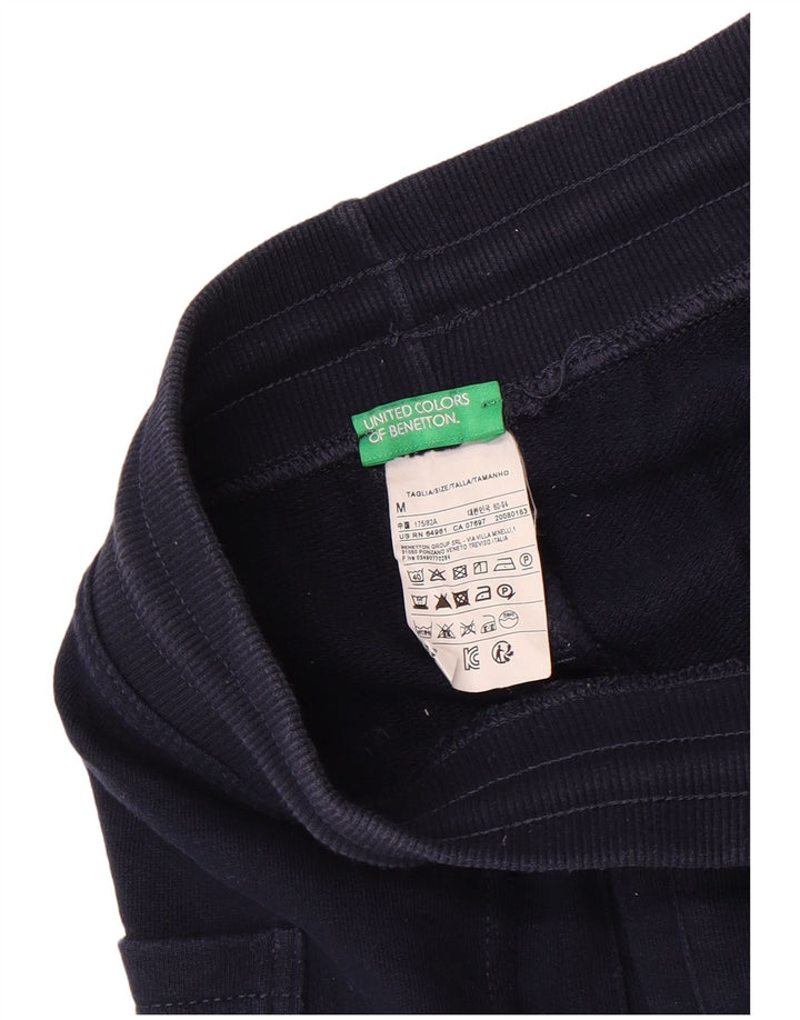 Benetton Mens Sport Shorts Médio Algodão Azul Marinho
