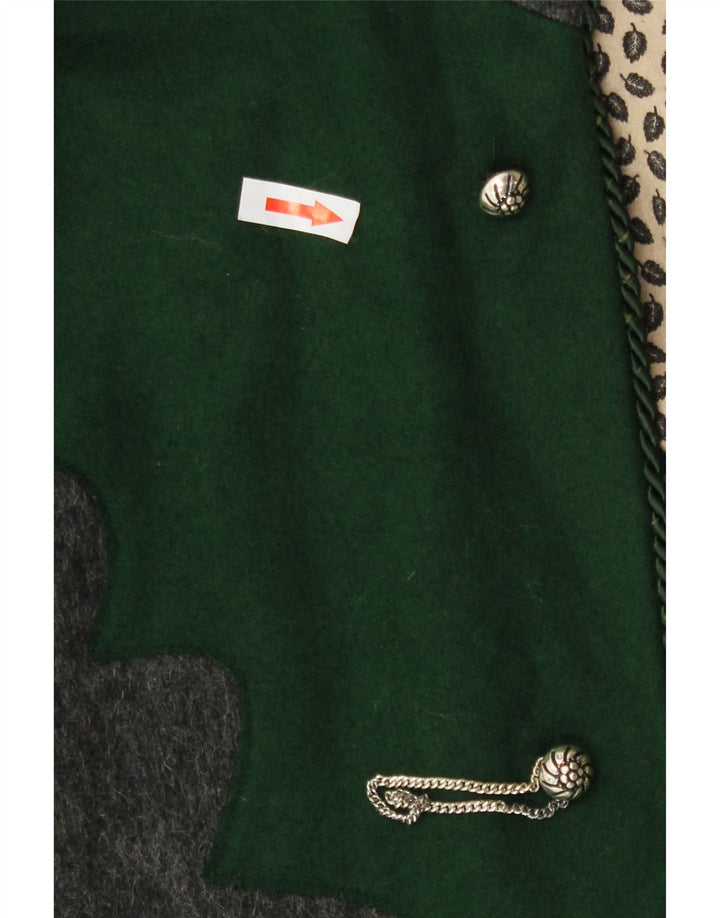 Casaco feminino vintage com capuz, tamanho único, cinza