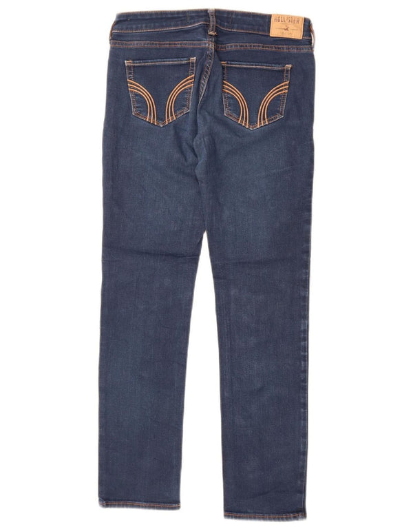 Calça jeans feminina Hollister US 5 pequena W27 L28 azul marinho algodão