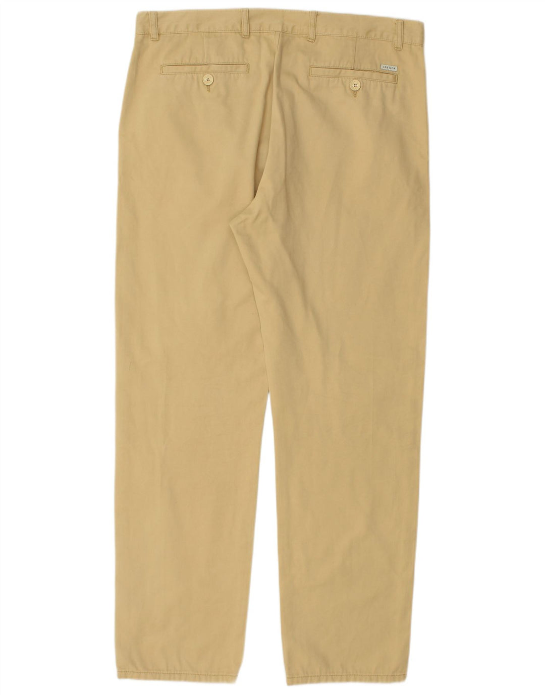 Calça chino reta masculina JAEGER W38 L32 algodão bege