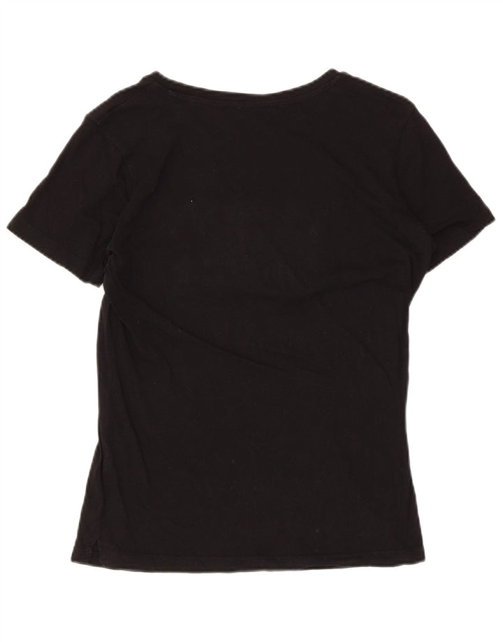 Camiseta feminina Guess com estampa gráfica UK 10 pequena preta