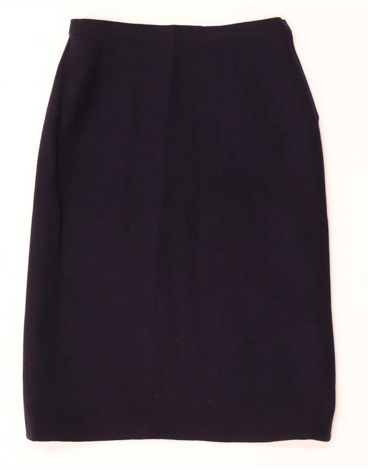 Max Mara Conjunto de saia feminina de 2 peças IT 44 Médio W26 Azul marinho