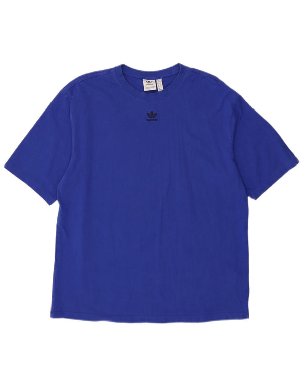 Camiseta Adidas Feminina Loose Fit Top UK 12 Médio Algodão Azul