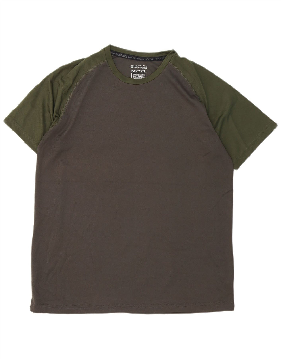 Camiseta masculina Mountain Warehouse grande poliéster colorblock cinza