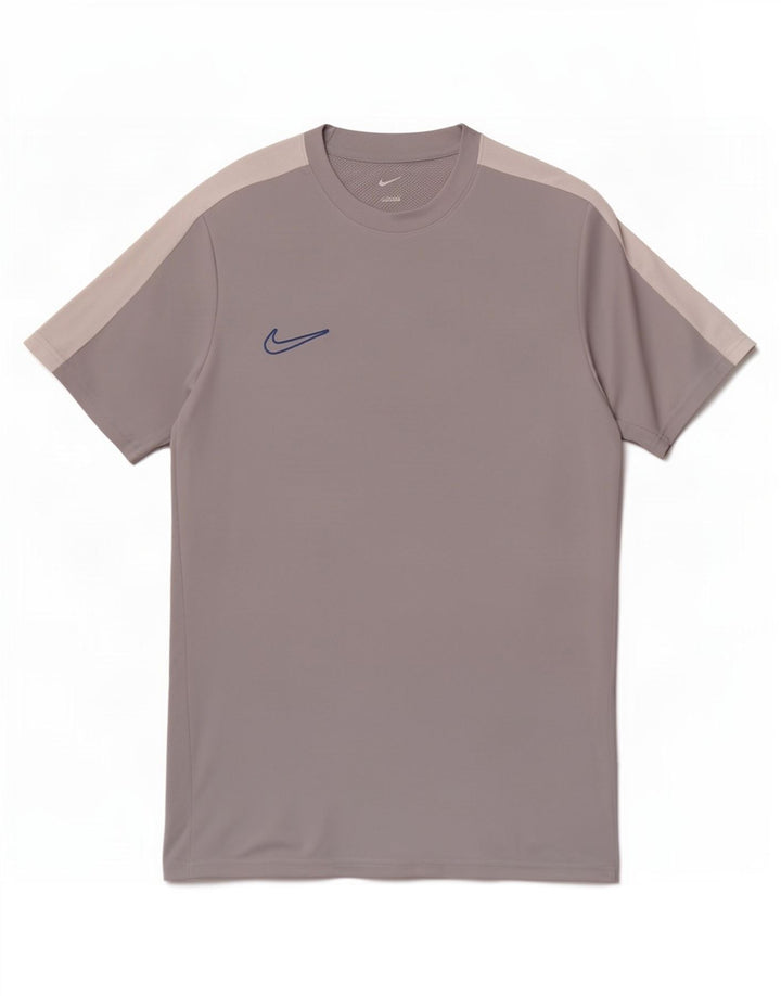Camiseta masculina Nike Dri Fit Slim Top grande cinza colorblock poliéster