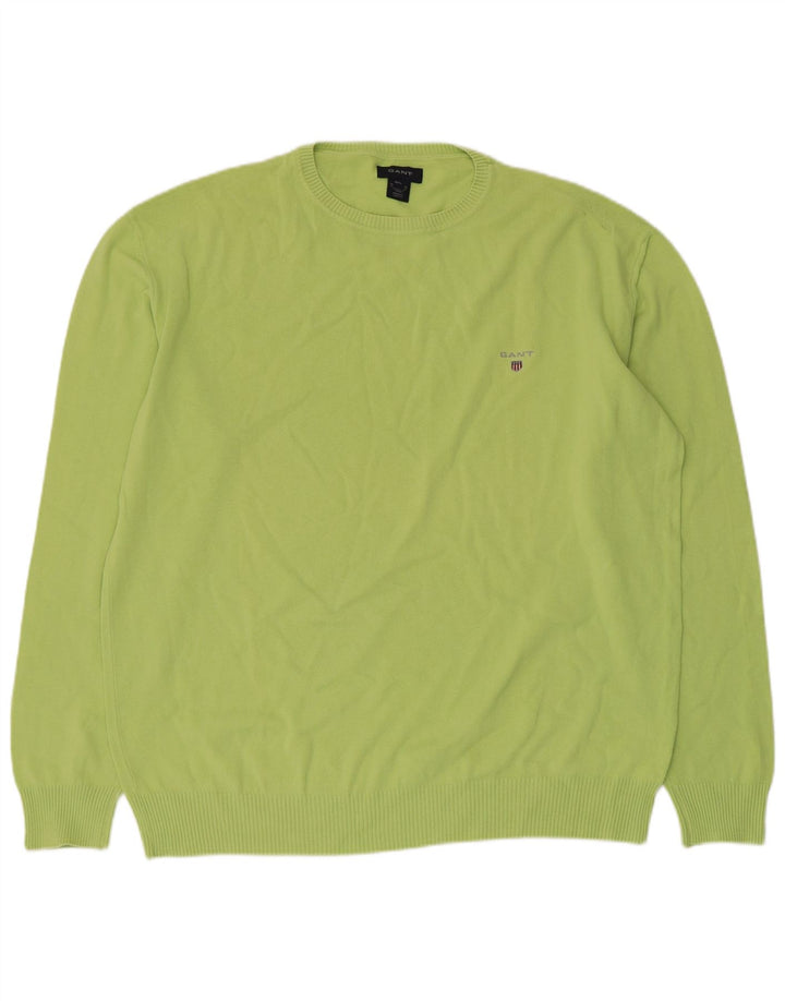 Suéter masculino Gant com gola redonda 2XL algodão verde