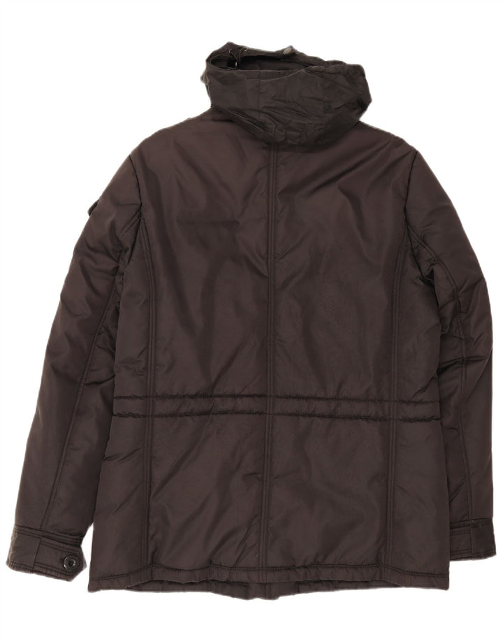 Jaqueta masculina acolchoada com capuz Marina Militare UK 38 poliamida preta média