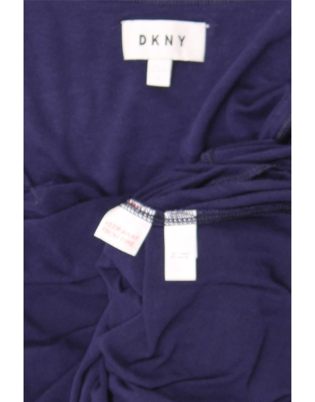 Vestido túnica feminino Dkny Reino Unido 10 pequeno rayon azul marinho