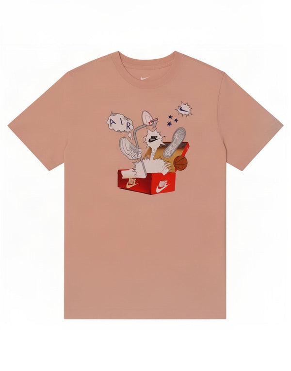 Camiseta Nike masculina gráfica Top médio algodão rosa