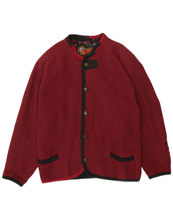Jaqueta blazer masculina vintage com 5 botões Reino Unido 40 grande lã cor de vinho