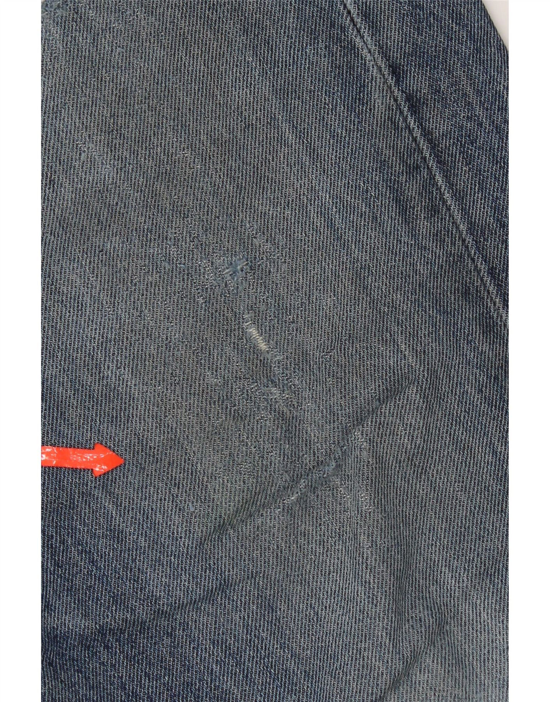 Levi's Masculino 505 Distressed Straight Jeans W33 L30 Azul Algodão