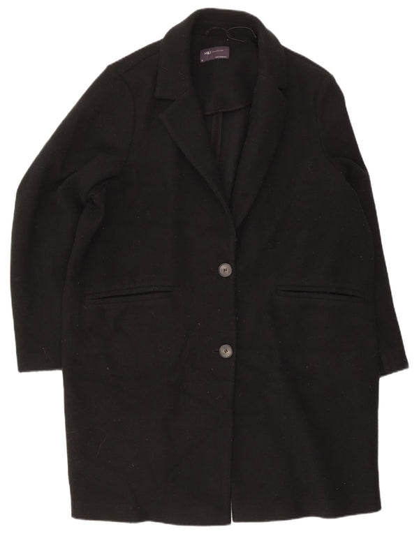 Sobretudo feminino Marks & Spencer UK 20 2XL poliéster preto