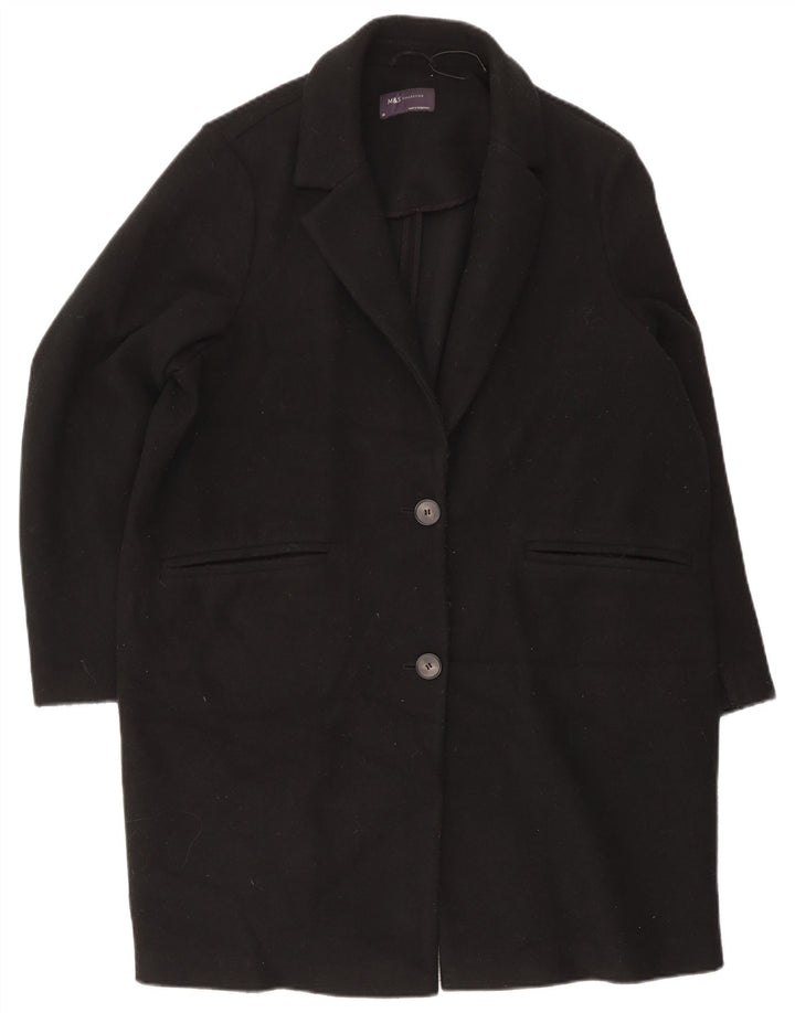 Sobretudo feminino Marks & Spencer UK 20 2XL poliéster preto