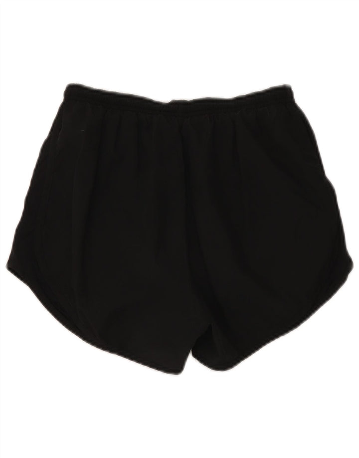 Shorts esportivos femininos Nike Dri Fit UK 8 pequenos poliéster preto