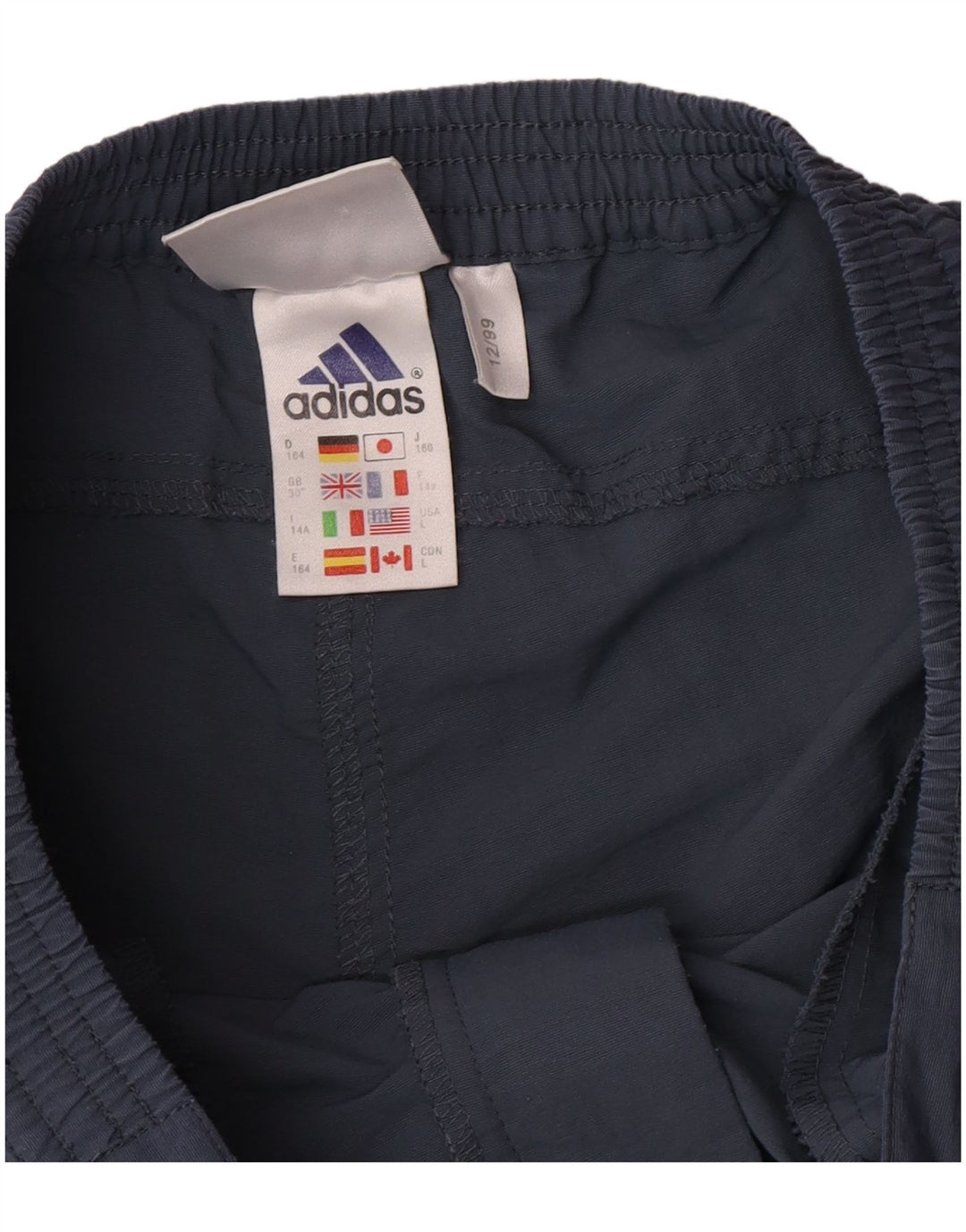 Shorts cargo masculinos Adidas 13-14 anos W30 azul colorblock poliamida