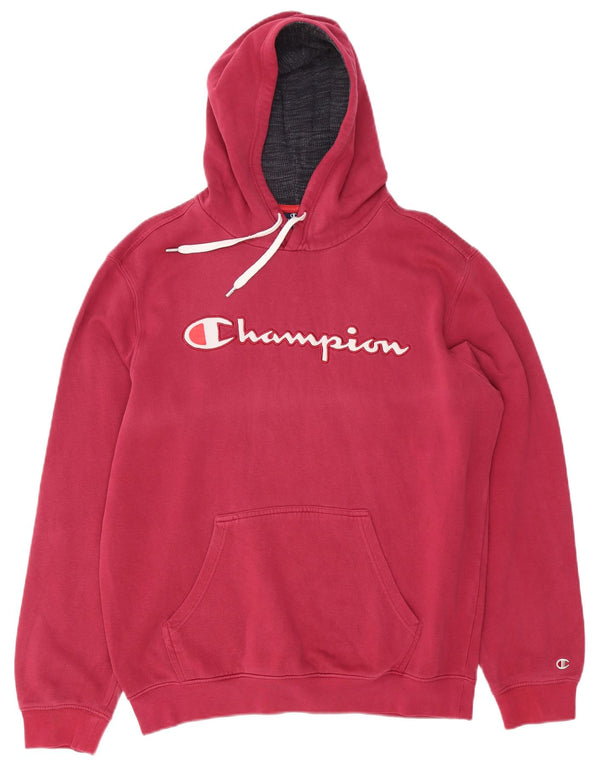 Jumper masculino com capuz gráfico Champion grande algodão rosa