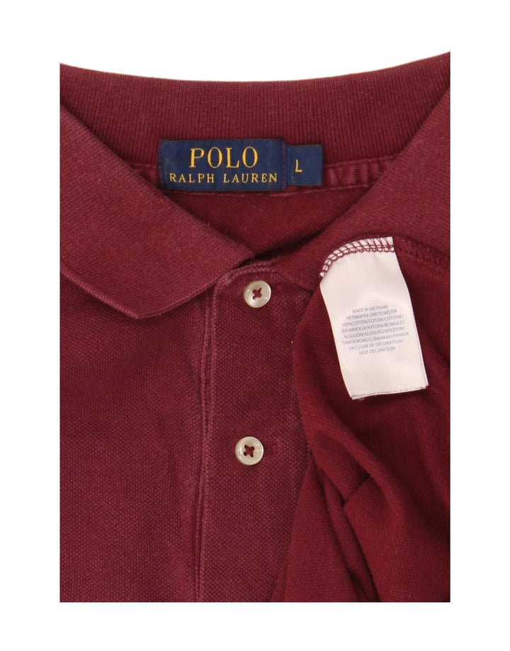 Polo Ralph Lauren Camisa masculina grande de algodão marrom