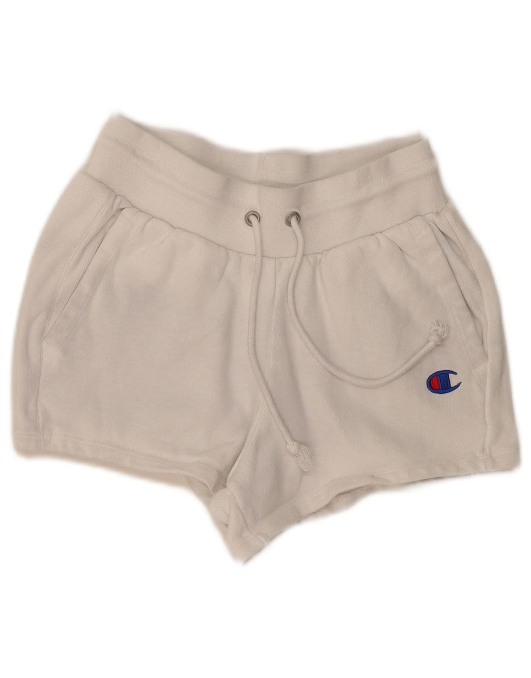 Shorts esportivos femininos CHAMPION Reverse Weave Reino Unido 10 pequenos algodão branco