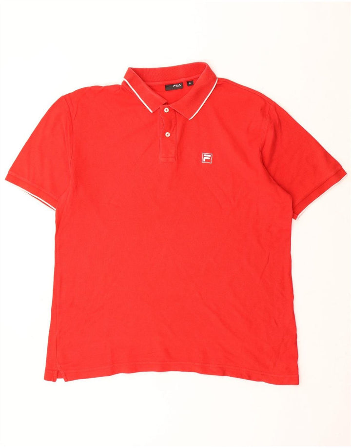 Camisa polo masculina FILA XL algodão vermelho