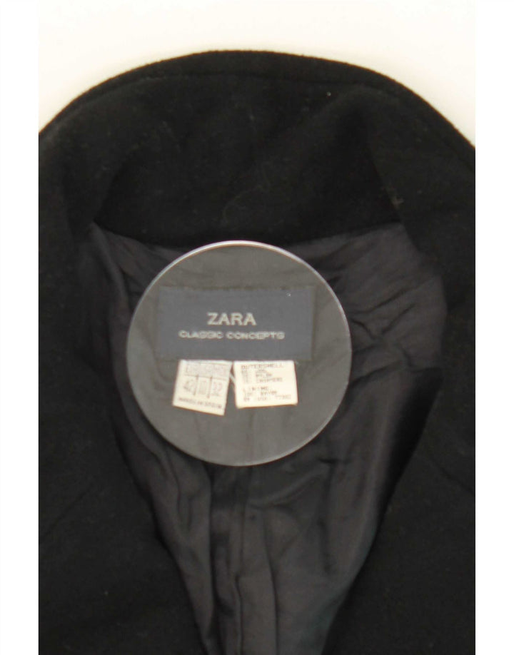 Sobretudo feminino Zara EU 42 grande lã preta