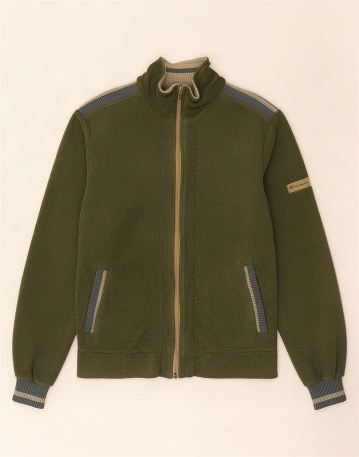 Jaqueta masculina de lã Champion UK 36 poliéster colorblock verde pequeno