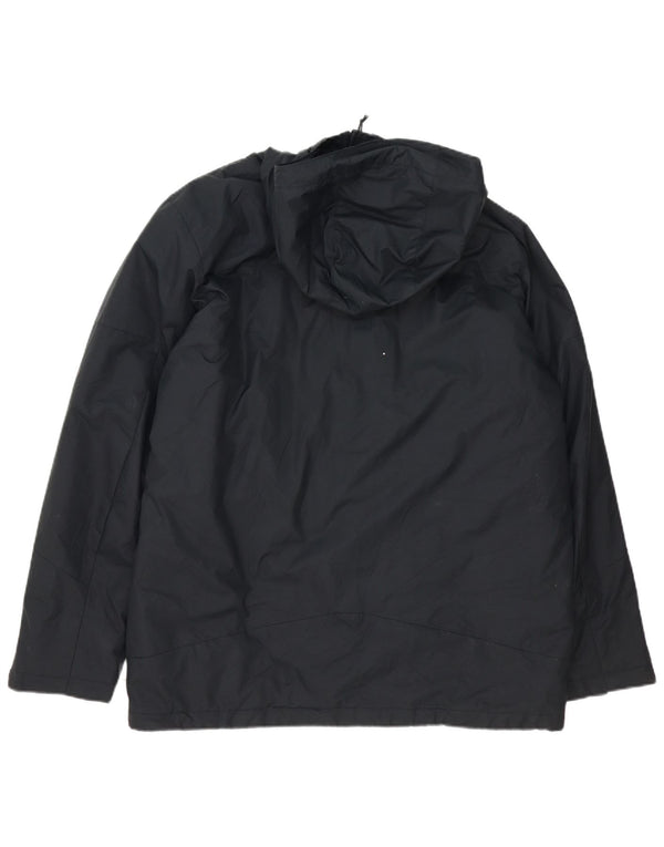 Jaqueta corta-vento masculina Columbia com capuz UK 40 grande nylon preto