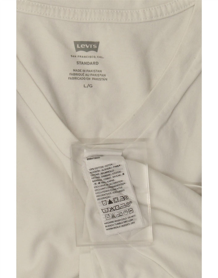 Camiseta masculina Levi's Standard Fit grande algodão branco