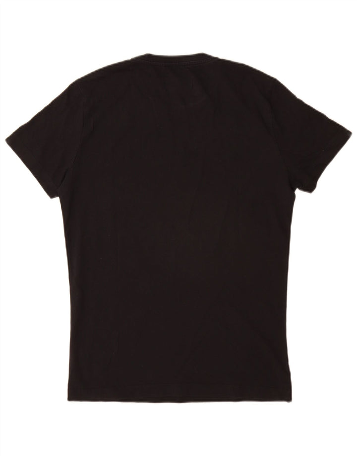 Calvin Klein Jeans Camiseta masculina gráfica top pequeno algodão preto