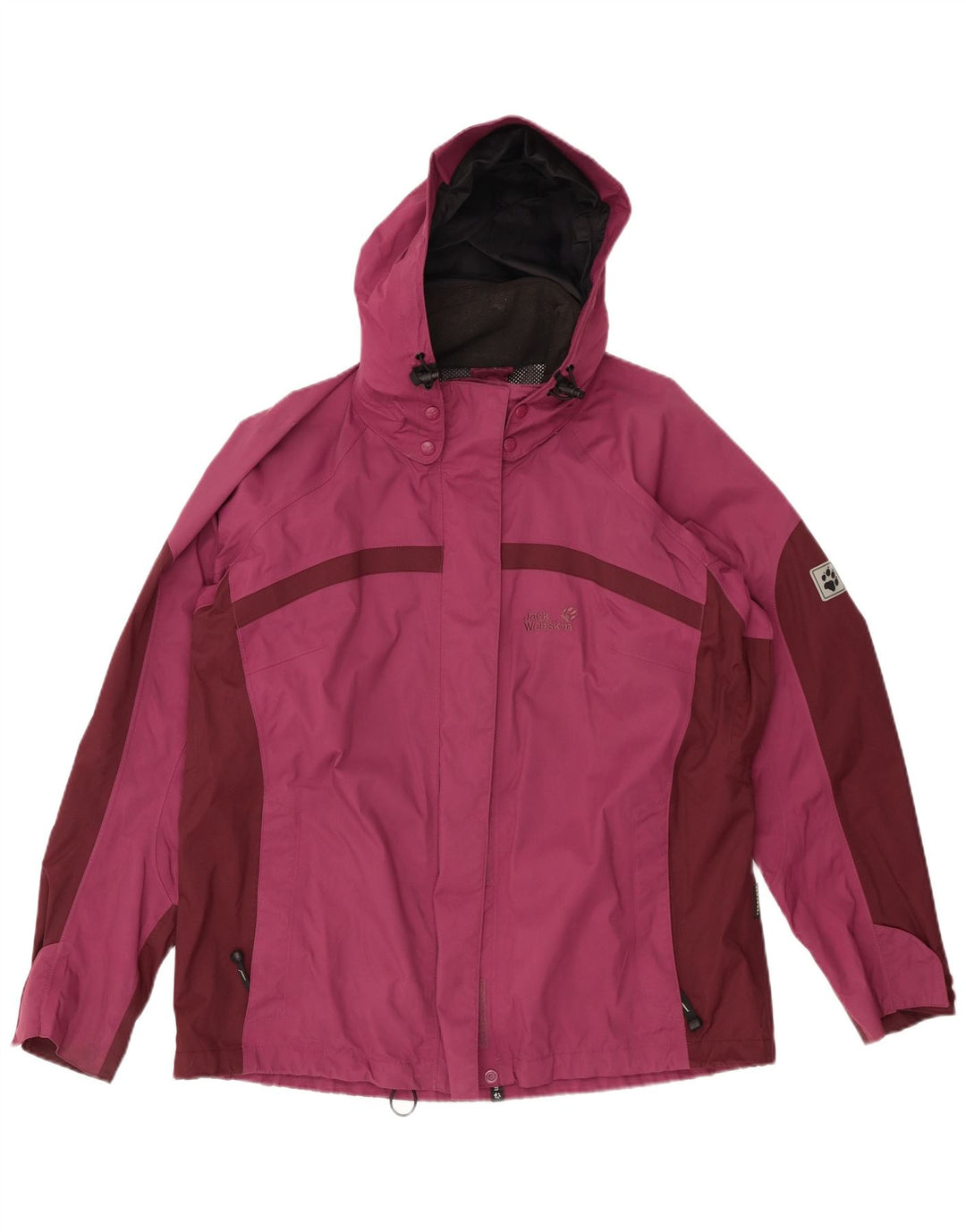 Jaqueta de chuva feminina JACK WOLFSKIN Reino Unido 18/20 XL Borgonha