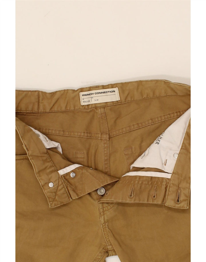 FRENCH CONNECTION Mens Slim Casual Trousers W30 L32 Brown Cotton Vintage French Connection and Second-Hand French Connection from Messina Hembry 