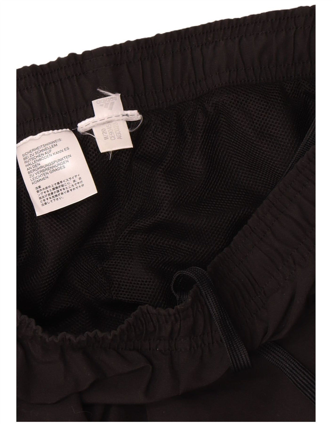 Calça de treino masculina Adidas médio preto colorblock poliéster