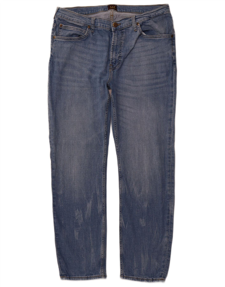 LEE Mens Rider Calça Jeans W34 L28 Azul Algodão