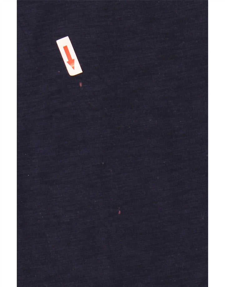 Camiseta feminina Gap UK 12 algodão azul marinho médio